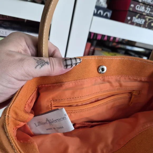 Orange Suede Tote Bag - Picture 4 of 7